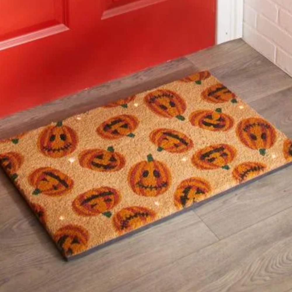 Halloween- LED Lighted Pumpkin Doormat